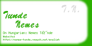 tunde nemes business card